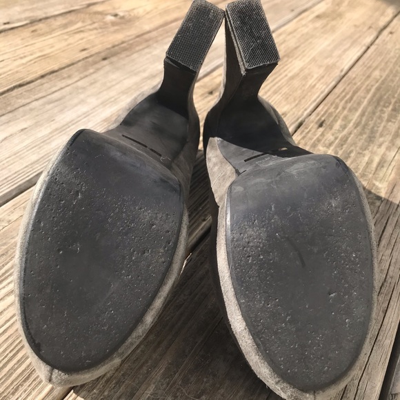 Jeffrey Campbell pumps  grey suede retro platform - Picture 6 of 8